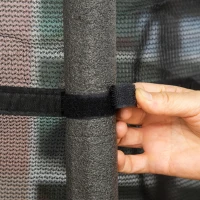 HOMCOM Trampolim para Crianças acima de 3 Anos Cama Elástica Infantil com Rede de Segurança e Estrutura de Aço para Interiores e Exteriores Carga 45kg 163x163x163 cm Preto(m-9)