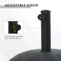Outsunny Heavy Duty Cement Parasol Umbrella Base, 20kg Patio Stand, Garden Outdoor Shade Holder, Round(m-4)