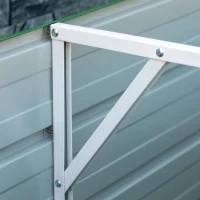 Outsunny Caixa de Plantio de Aço com Luvas Caixa de Plantio Retangular para Cultivos de Plantas Flores para Terraço Jardim Exterior  125x47x40cm Verde(m-8)