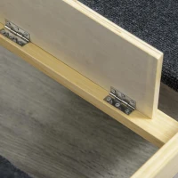 PawHut Escada de Madeira para Cães Dobrável 2 em 1 Rampa para Animais de Estimação Portátil com 4 Degraus para Acesso ao Sofá e Cama Alta 122x44x62cm Madeira Natural e Preto(m-11)