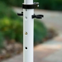 HOMCOM Trotinete para Crianças acima de 3 Anos Dobrável Scooter de 2 Rodas com Guiador Altura Ajustável Freio Posterior e Pedal Antiderrapante Carga 50kg 67,7x34x79,5-89,5cm Branco(m-9)