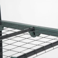 Outsunny Estufa de Jardim Vertical 69x49x193cm com 5 Prateleiras Estufa para Plantas e Cultivos com Cobertura Transparente e Verde de PVC e Aço Preto(m-6)