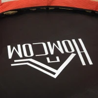 HOMCOM Trampolim para Crianças acima de 3 Anos Cama Elástica Infantil com Rede de Segurança e Estrutura de Aço para Interiores e Exteriores Carga 45kg 163x163x163 cm Vermelho(m-11)