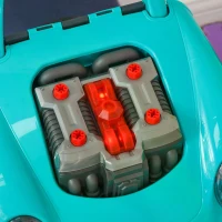 HOMCOM Kids Truck Engine Toy Set, with Horn, Light, Car Key, for Ages 3-5 Years - Teal(m-9)
