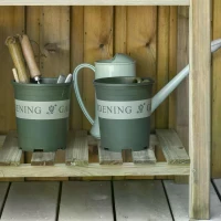 Outsunny Garden Wooden Planters， Raised Garden Bed with Legs and Storage Shelf Elevated Wooden Planter Box(m-9)