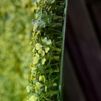 Outsunny 12PCS Artificial Boxwood Wall Panels 50cm x 50cm Grass Privacy Fence Screen Faux Hedge Greenery Backdrop Encrypted Milan Grass for Home Garden Backyard Balcony(m-8)