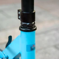 HOMCOM Kids Scooter Foldable Kick Scooter with Adjustable Height Brake for Boys and Girls(m-9)