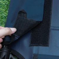 PawHut Cama para Animais de Estimação Cama Elevada para Cães Gatos Portátil Tecido Transpirável para Exterior Interior 64x46x18cm Azul(m-12)
