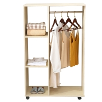 HOMCOM Armoire à Vêtements sur Roulettes