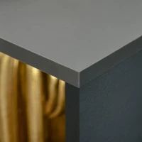 HOMCOM Bibliothèque étagère Meuble de Rangement 3 Niveaux Design Contemporain MDF E1 Bicolore Gris Noir(m-12)