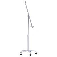 Vinsetto Pizarra Magnética con Ruedas Rotafolio con Caballete Móvil Ajustable en Altura Giratorio 360° Bandeja 5 Ruedas y Frenos Soporte de Metal 62x60x162-194 cm Blanco(m-7)