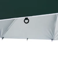 Outsunny Metal Frame Parasol Sun Umbrella Beach Shade Side Panels Canopy 7-Ft Green(m-7)