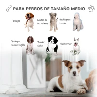 PawHut Caseta de Perro Casa para Perros Medianos con Puerta Metálica con Cerradura Techo Inclinado Base Elevada para Interior Exterior 78x87x81 cm Blanco y Verde(m-7)