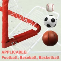 HOMCOM Set of 2 Foldable Soccer Goal with All Weather Tetrolon Net for Football Practice Kids Youth Outdoor Sport(m-6)