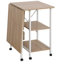 HOMCOM Foldable Computer Desk Multi-use Laptop Desk Writing Table, Portable Space Saving Compact Desk Folding Stroage Table(m-13)