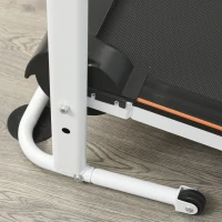 HOMCOM Tapis Roulant Meccanico, Pieghevole e Inclinabile con Schermo LED, Bianco e Nero(m-10)