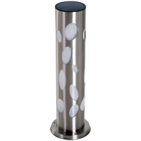 Outsunny Lampada da Terra Giardino Esterno LED a Energia Solare Design Moderno Acciaio Φ19.7 × 63cm(m-1)