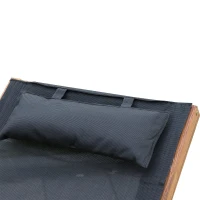 Outsunny Sedia a Dondolo Sedia Lettino Prendisole Relax Moderna Giardino Legno 165 × 72 × 70cm(m-10)