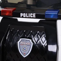 HOMCOM Macchina Elettrica della Polizia Giocattolo per Bambini con Cintura di Sicurezza e anche Telecomando Realistica e con Musica L106.5*W66*H52.6cm(m-7)