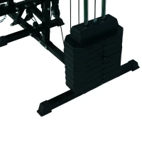 HOMCOM Stazione Multifunzione Professionale per Allenamento Upper & Lower Body, in Acciaio e PVC, Nero, 156x113x205cm(m-8)