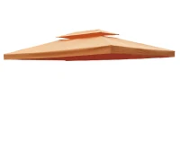 Outsunny Tetto Sostitutivo per Gazebo 3x4m, Color Terra(m-2)