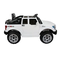 HOMCOM Macchinina Elettrica Modello Jeep per Bambini: 3-8 Anni Cintura di Sicurezza, Luci e Musica Certificati CE, EN71-1-2-3, EMC, EN62115 Bianco(m-6)