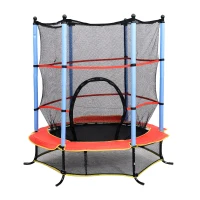 Homcom Trampolino Elastico con Rete di Sicurezza Diametro 140cm(m-1)