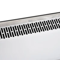 HOMCOM Termoconvettore Elettrico a Parete o a Terra Riscaldatore 1000W/2000W con Telecomando in Acciaio Vetro 92x24x43cm Nero(m-5)