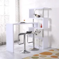 HOMCOM Moderna Scrivania Porta PC Tavolo per computer con Scaffale Ripiano Bianco(m-10)