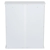 HOMCOM Armadietto Portaoggetti da Parete 3 Ripiani per Bagno e Cucina Legno 53.5x16x62.5cm Bianco(m-6)