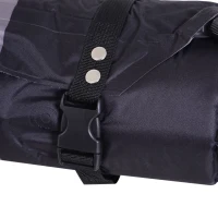 Outsunny Materassino Gonfiabile da Campeggio con Cuscino Ergonomico PVC 191x63x5cm Nero, Grigio(m-5)