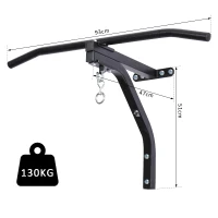 Homcom Supporto per Sacco da Boxe Barra Pull Up per Sollevamento Portata 130kg in Acciaio Nero 93x47x51cm(m-3)