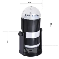 HOMCOM Proiettore a LED Luci Colorate in Combinazione Rossa, Verde, Blu Proietta ad una Distanza di 5-8m Valutazione Impermeabile: IP20 Nero CE 13x6x6cm(m-5)