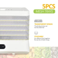 Homcom Essiccatore Alimentare Orizzontale con Temperatura Regolabile 35°-70°(m-4)