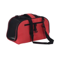 PawHut Trasportino Borsa Pieghevole per Cani Gatti e Animali Domestici 43 x 22 x 27cm Rosso(m-1)