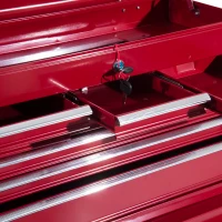 HOMCOM Carrello Porta Utensili Attrezzi Attrezzatura con Cassettiera 61.5 x 33 x 113cm Rosso(m-7)