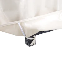 HOMCOM – Telo Copridivano Telo Arredo Multiuso in Tessuto Oxford Crema 140 × 84 × 56/94 cm(m-8)