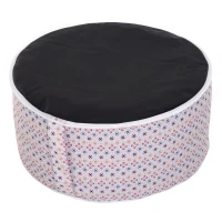 Ousunny Pouf Gonfiabile per Esterni e Interni Cuscino Poggiapiedi Sfoderabile Accessori Inclusa Φ53 x 25 cm(m-6)