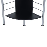 Homcom – Scrivania per Computer PC da Ufficio Studio in Legno e Ferro 113 x 65 x 158cm Nero(m-7)