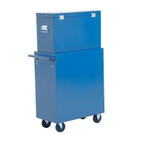 HOMCOM Carrello Portautensili da Officina Professionale Porta Attrezzi con Cassettiera 61.5 x 33 x 113cm Blu(m-8)