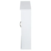 HOMCOM Armadietto Portaoggetti da Parete 3 Ripiani per Bagno e Cucina Legno 53.5x16x62.5cm Bianco(m-8)