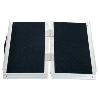 HomCom Rampa per Sedia a Rotelle in Alluminio Ripiegabile, 122x72cm(m-4)