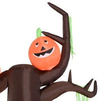 Homcom Gonfiabile per Halloween a Forma di Albero Infestato con Fantasmi e Zucche con Luci a Led 240cm(m-9)