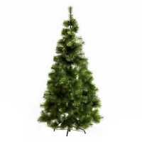 HOMCOM Albero di Natale Artificiale 180cm Folto con 383 Rami e Supporto in Ferro(m-4)