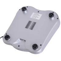 HOMCOM Massaggiatore Elettrico per Piedi Shiatsu con Riscaldamento a Infrarossi Massaggio Orario e Antiorario, Argento, 34,5x37x11cm(m-9)