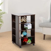 HOMCOM Mobiletto Multiuso Salvaspazio con Rotelle a 4 Ripiani 50 x 47.5 x 84cm(m-2)