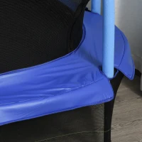 Homcom Trampolino Elastico con Rete di Sicurezza, Nero e Blu, Φ 140 x 158 cm(m-9)