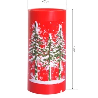 HOMCOM Candela Proiettore Natale LED con 4 Effetti Luce Intercambiabili Ф7x15cm Rosso(m-3)