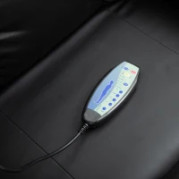HOMCOM Poltrona Massaggiante Riscaldante Reclinabile in Similpelle Nera con 8 Punti di Massaggio e Telecomando, 90x93x103cm(m-6)