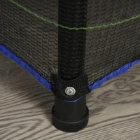 Homcom Trampolino Elastico con Rete di Sicurezza, Nero e Blu, Φ 140 x 158 cm(m-8)